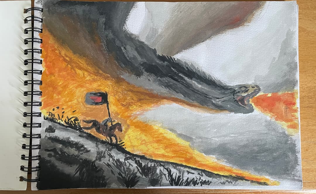 Game of Thrones-inspired dragon painting