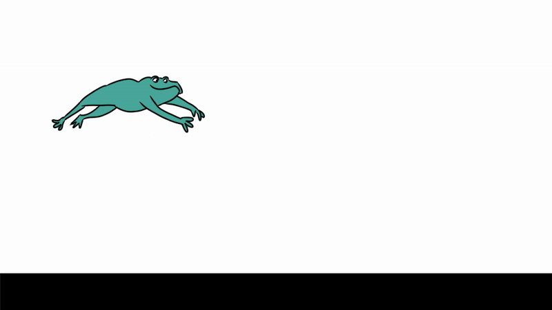 Frog hopping animation